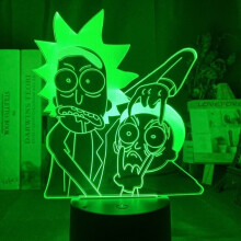 Rick and Morty 3D LED Night Light Kids Bedroom Table Lamp