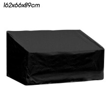 (Black, 162x66x89cm) Heavy Duty Garden Bench Seat Cover Waterproof Outdoor Patio Furniture Protective