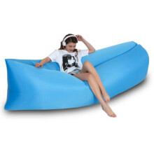 (Red) Inflatable Lazy Air Bed Lounger Couch Chair Sofa