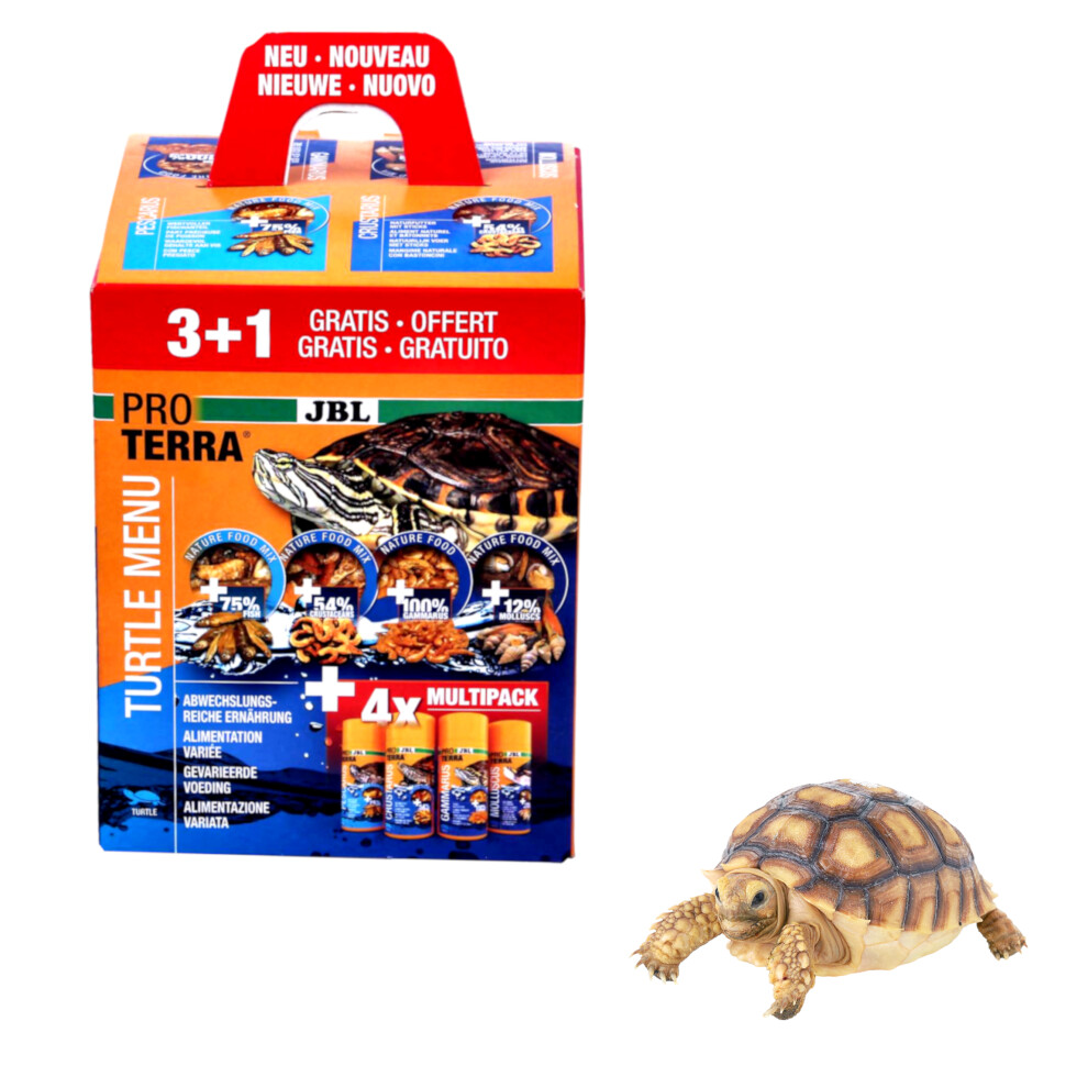 JBL Proterra Reptile Turtle & Terrapin Complete Food Mix  Complete Diet 4x 250ml