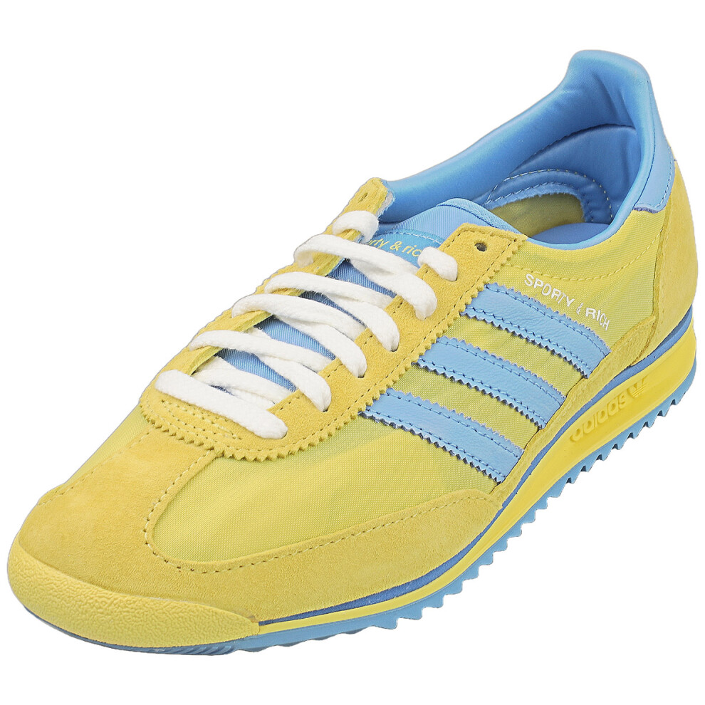 (7.5) Adidas Sl72 Sporty&rich Unisex Fashion Trainers In Yellow Blue