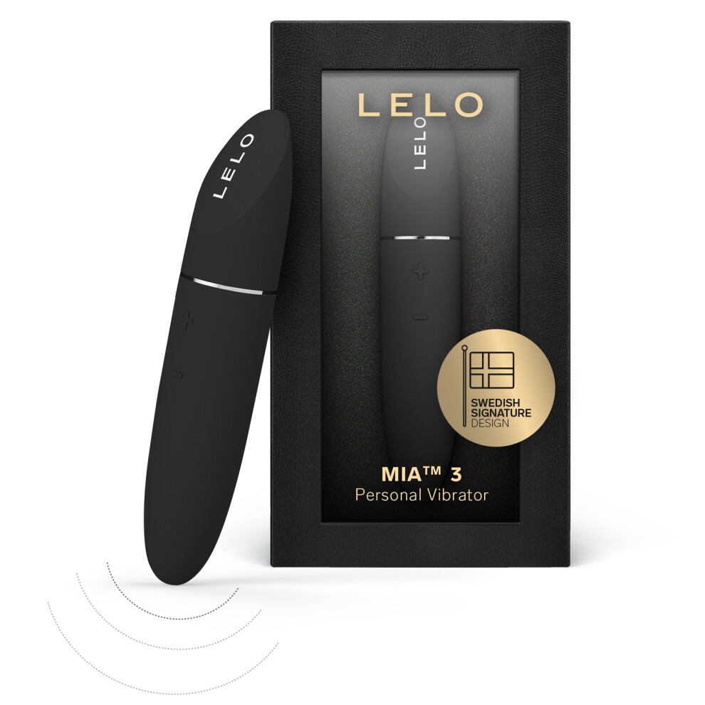 (Black) LELO MIA 3 Female Personal Massager, Mini Vibrator Quiet With 8 Pleasure Settings And an Updated Petite Design