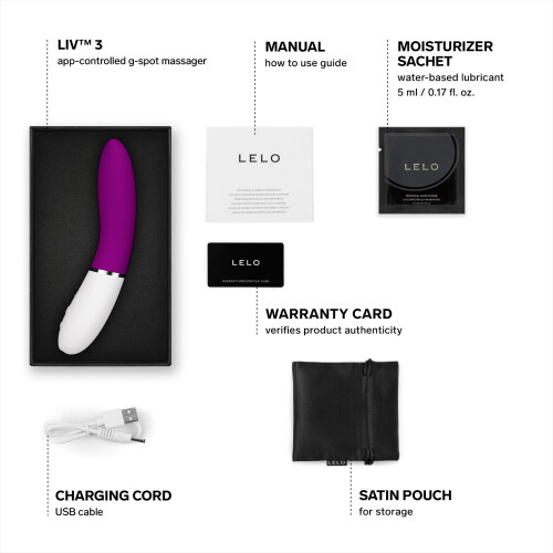 LELO LELO LIV 3 App Controlled G-Spot Vibrator Deep Rose 1