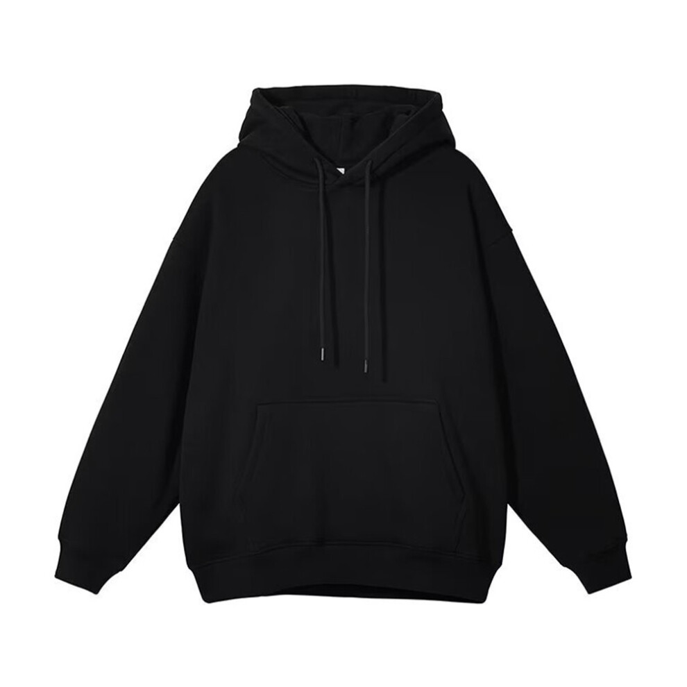 Pull sweat à capuche élégant homme manches longues pour usage extérieur et i-Noir-2XL