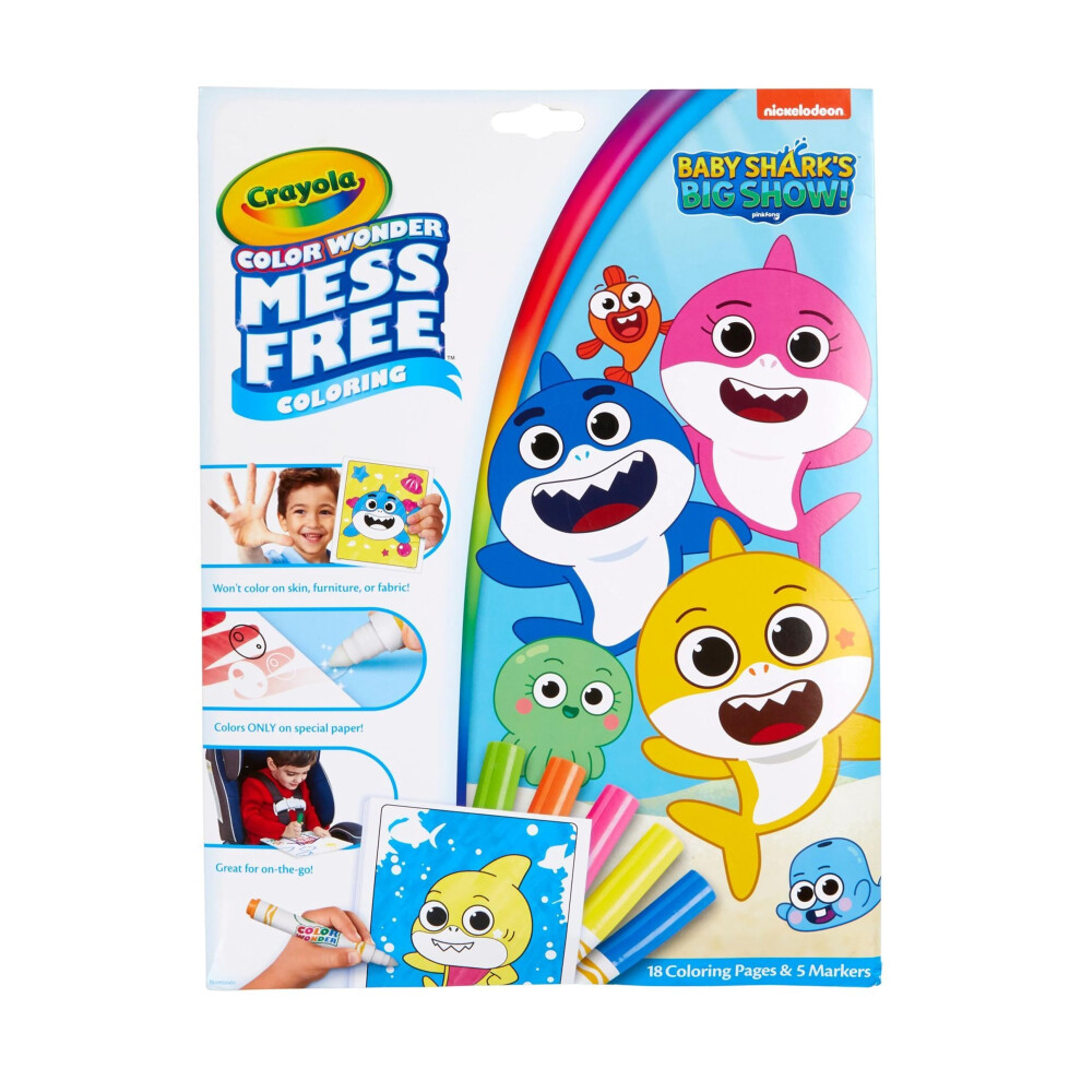 CRAYOLA Color Wonder Baby Shark, 6 Piece Set