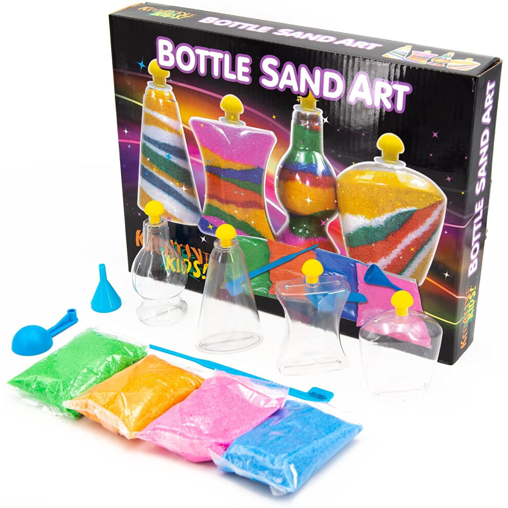 KandyToys Kreative Kids Bottle Sand Art Childrens Craft Activity Set