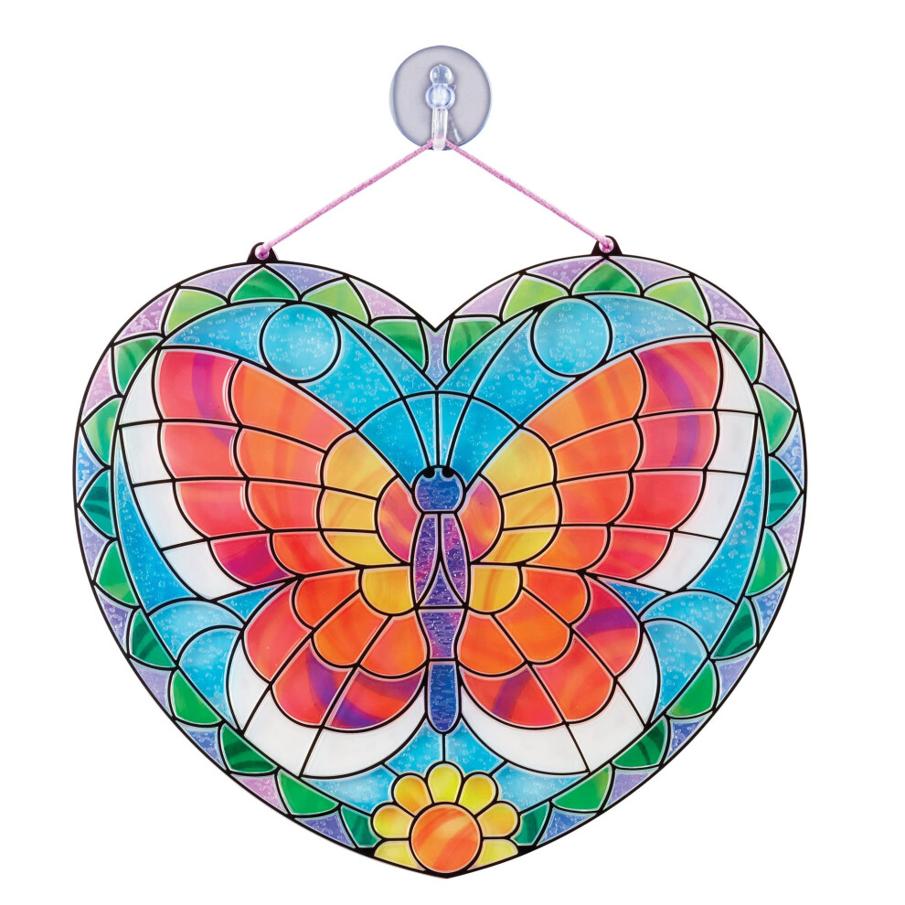 Melissa & Doug Stained Glass Butterfly Art Kit| Arts And Crafts For Kids Age 5+ | Kids Craft Kits | Kids Activity Window Art Kit | Sticker