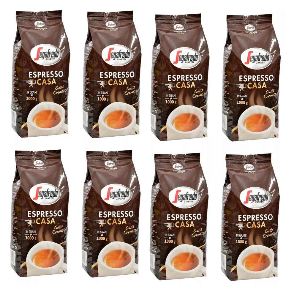 Segafredo-Zanetti 8X1kg Segafredo Casa Coffee Beans (Pack Of 8)