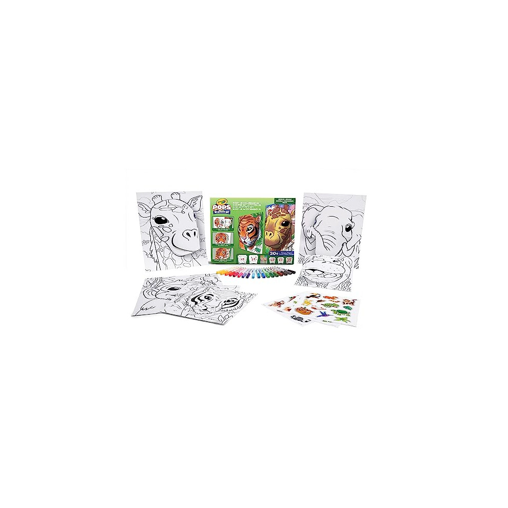 CRAYOLA POPS 3D Super Activity Set For Colouring And Creating 3D Pictures, Creative Activity And Gift For Kids, Jungle Theme, Age 6+