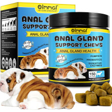 Anal Gland Chews for Dog, 150PCs Dog Anal Gland Support Treats with Pumpkin, Digestive Enzyme & Probiotics Support Healthy Bowel Function, Pet