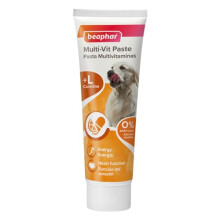 Beaphar | Multi-Vitamin Paste for Dogs | Prebiotic Paste Aids Digestion | Promotes Glossy Coat & Vitality | Healthy Tasty Treat | 100g Tube