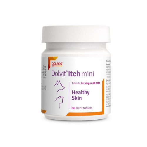 Dolvit Itch mini 60 tablets for Cats and Small Dog Breeds 1