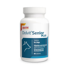 Dolvit Senior Plus 90 Tablets Natural Multivitamins with Glucosamine and Ginseng Root for Senior Dogs