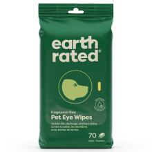 Earth Rated Pet Eye Wipes, Hypoallergenic Eye Wipes for Dogs & Cats to Prevent Tear Stains & Eye Discharge, Fragrance Free, 70 Count