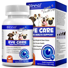 JSBNQRMZ Eye Supplements for Dogs,180 PCS Eye Chews for Vision Support - Eye Vitamins for Large and Small Dogs Eye Care with Lutein,Improve Eye