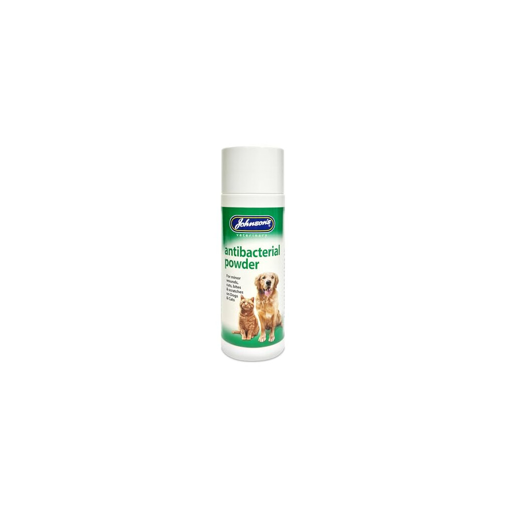 Johnsons Antibacterial Powder For Dogs, Cats, And Small Animals - Pet First Aid And Wound Care - 75g