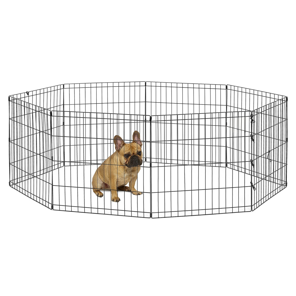 New World Dog Exercise Pen & Playpen Without A Door; 60.96 Cm By 60.96 cm; Black E-Coated; B550-24