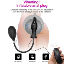 Vibrator Inflatable Anal Plug Huge Butt Plug Dildo Pump Vaginal Anus Expansion Prostate Massager Sex Toys for Woman Men Gay