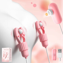 Sucking Vibrating Nipple Clamp Tongue Licking Vibrator For Women Breast Massage Labia Clitoris Clip Stimulation Massager Sex Toy