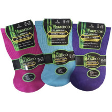 (Assorted, 12 Pairs) Ladies Womens Extra Wide Diabetic Bamboo Socks (6 & 12 Pair)
