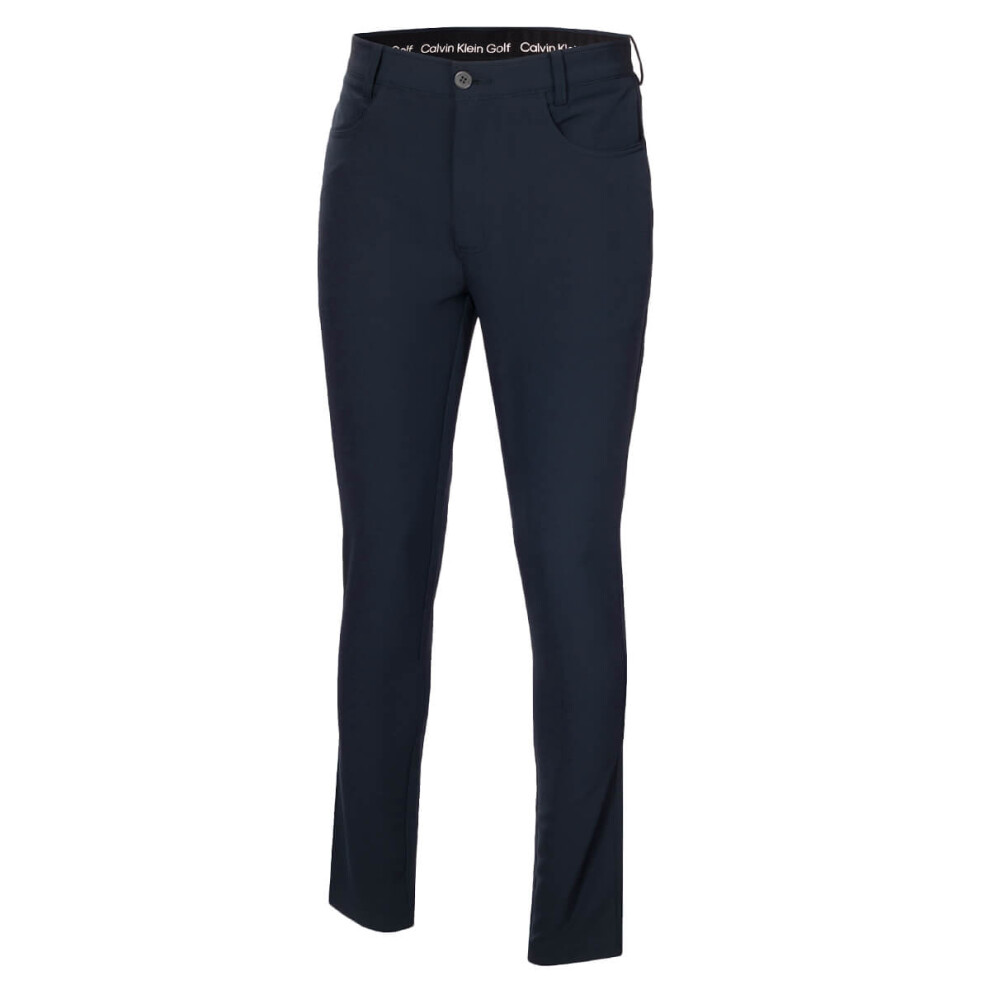 (40" Waist, Navy) Calvin Klein Mens 2025 CK Impact 4-Way Stretch Slim Fit Golf Trousers