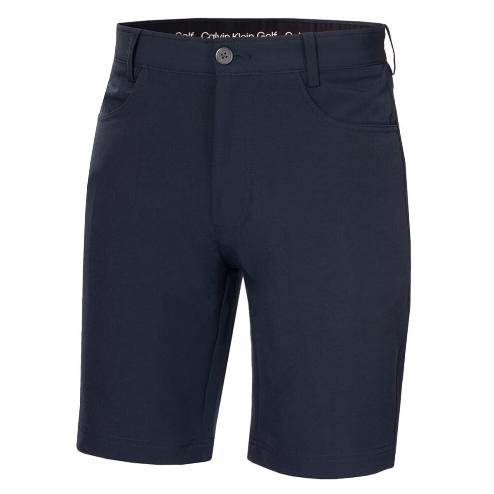 (40" Waist, Navy) Calvin Klein Mens 2025 CK Impact 4-Way Stretch Slim Fit Golf Shorts