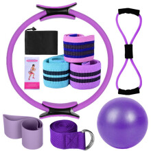 (purple) Yoga Sets For Women Pilates At Home Equipment Pilates Magic Ring Booty Bands For Working Out Glutes