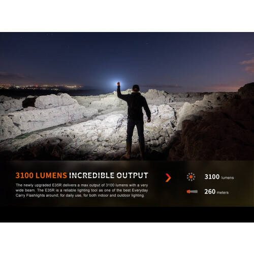 Fenix E35R USB Charging 3100 Lumens LED Torch Flashlight 2