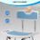 Homcom HOMCOM Shower Stool for Elderly Disabled Adjustable Shower Stool Light Blue 8