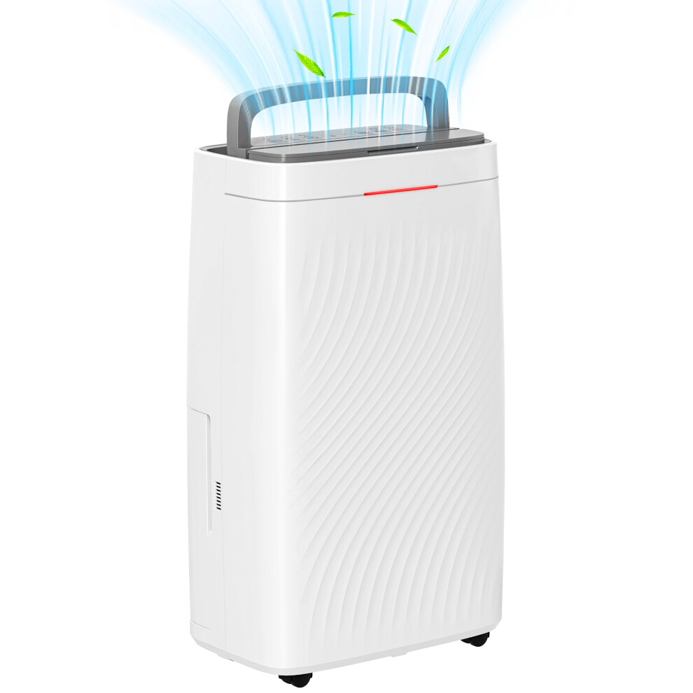 Homcom 16L Dehumidifier With Filter, 5.5L Water Tank, Auto Defrost, Timer