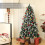 Homcom HOMCOM 6ft Artificial Pine Christmas Tree with Pinecones, Steel Base 4