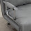 Homcom HOMCOM Fabric Convertible 2 Seater Sofa Bed w/ 2 Pillows, Light Grey 8