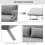 Homcom HOMCOM Fabric Convertible 2 Seater Sofa Bed w/ 2 Pillows, Light Grey 5