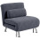 Homcom HOMCOM Single Folding 5 Position Convertible Sleeper Chair Charcoal Grey 1