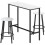 Homcom HOMCOM 3 Piece Bar Table Set for 2 with Stools Steel Frame Footrest White 1