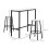 Homcom HOMCOM 3 Piece Bar Table Set for 2 with Stools Steel Frame Footrest White 3