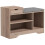 Homcom HOMCOM Upholstered Entryway Shoe Bench with Storage Drawer Distressed Grey 1