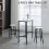 Homcom HOMCOM 3 Piece Bar Table Set for 2 with Stools Steel Frame Footrest White 4