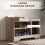 Homcom HOMCOM Upholstered Entryway Shoe Bench with Storage Drawer Distressed Grey 4
