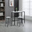Homcom HOMCOM 3 Piece Bar Table Set for 2 with Stools Steel Frame Footrest White 2