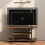 Homcom HOMCOM Modern TV Cabinet Stand Storage Shelves Table Mobile Rustic Brown 7