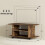 Homcom HOMCOM Modern TV Cabinet Stand Storage Shelves Table Mobile Rustic Brown 3