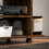 Homcom HOMCOM Modern TV Cabinet Stand Storage Shelves Table Mobile Rustic Brown 9
