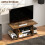 Homcom HOMCOM Modern TV Cabinet Stand Storage Shelves Table Mobile Rustic Brown 4