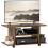 Homcom HOMCOM Modern TV Cabinet Stand Storage Shelves Table Mobile Rustic Brown 1
