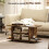Homcom HOMCOM Modern TV Cabinet Stand Storage Shelves Table Mobile Rustic Brown 6