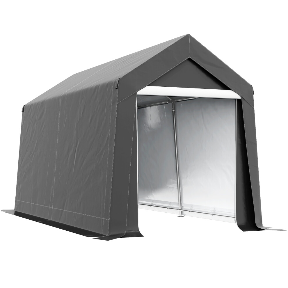 Rackhams Dark/Grey 2.1 X 3.6(M) Portable Shed, Waterproof And Heavy Duty - Image 2