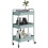 Homcom HOMCOM 3 Tier Rolling Utility Cart with 3 Mesh Basket, Light Blue 1