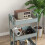 Homcom HOMCOM 3 Tier Rolling Utility Cart with 3 Mesh Basket, Light Blue 8