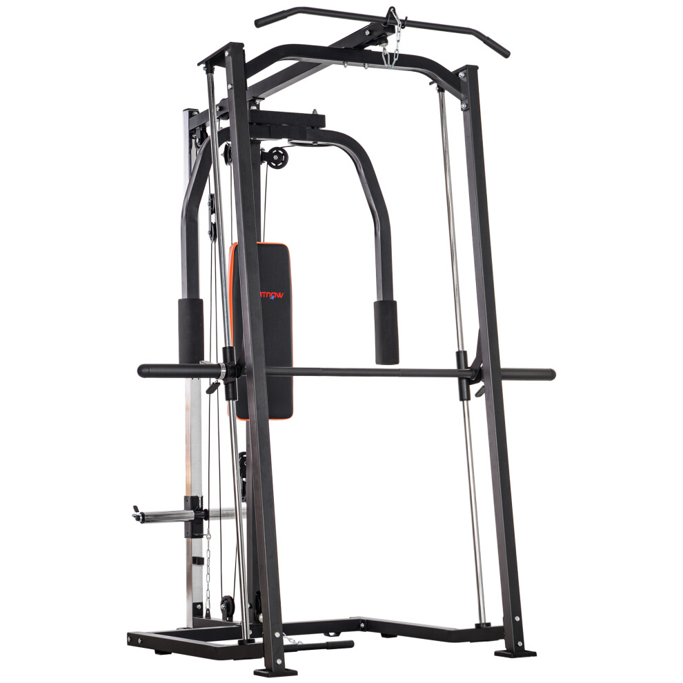 Sportnow Multi-Gym Smith Machine Power Cage For Home Gym Weight Lifting